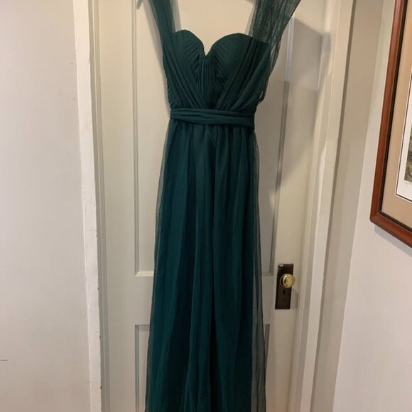 Birdy Grey Emerald Green Tulle Bridesmaid Dress - Picture 4 of 4